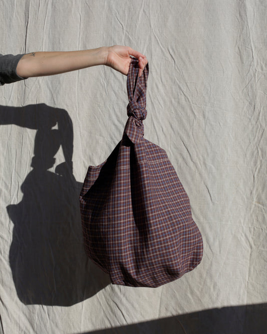 Baluchon sac du marché - coton carreaux espagnol